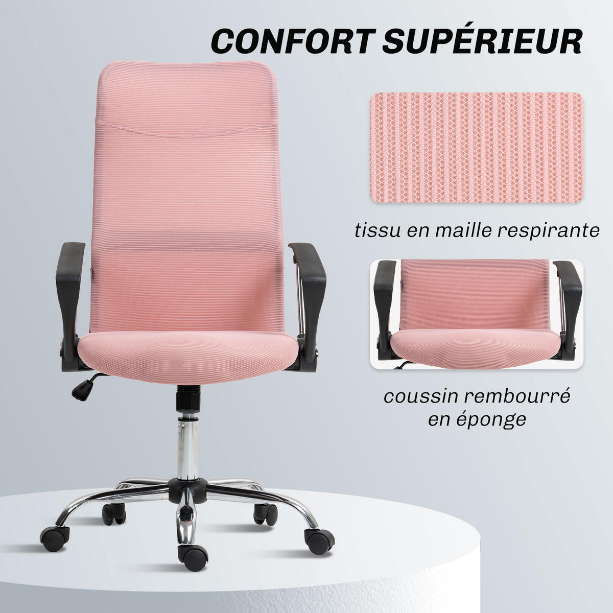 CHEFSESSEL Rosa 63.0/65.0/119.0 cm - Rosa, Textil (65/119/63cm)
