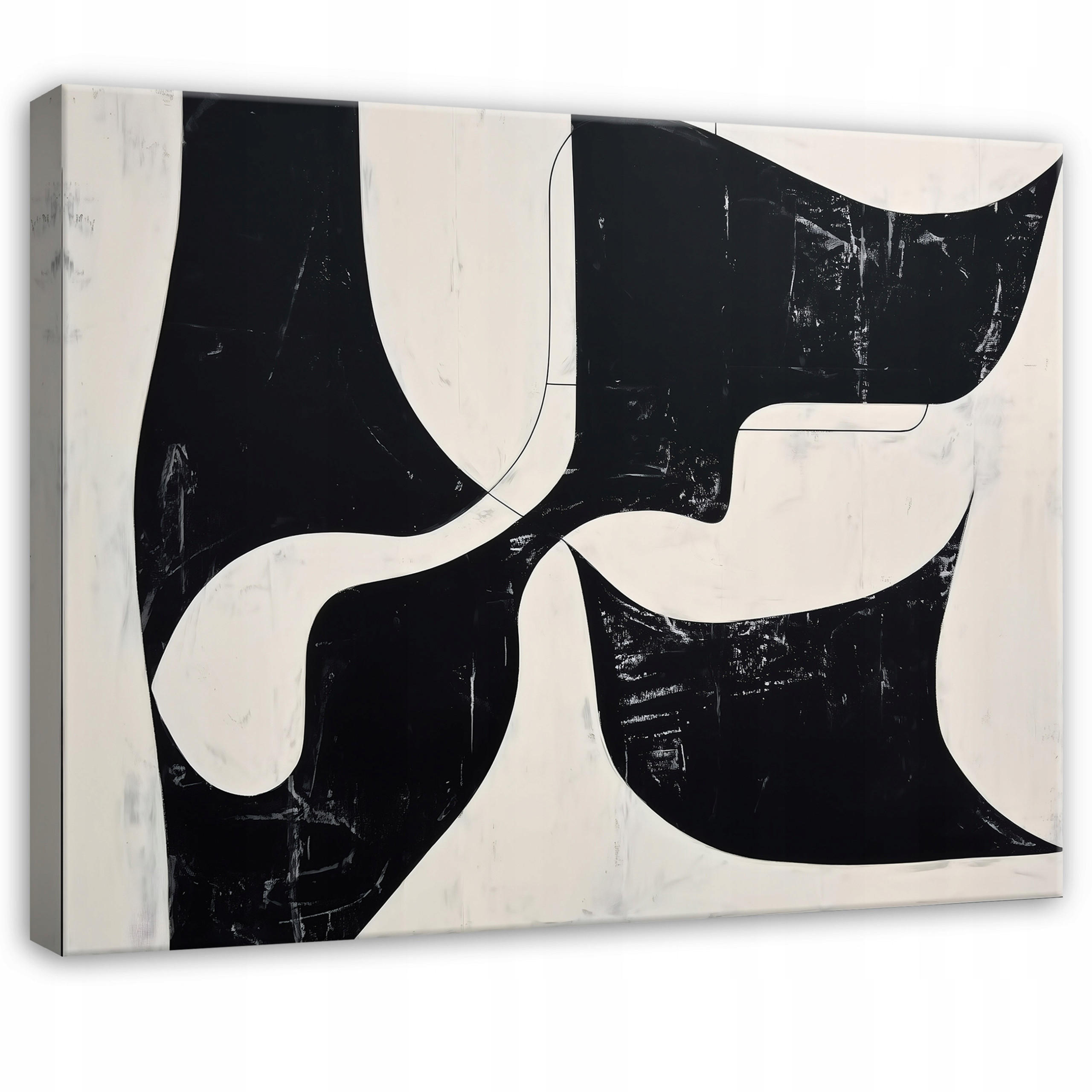 Wallarena OBRAZ na plátně Abstraktní Morceau Černý 120x80 cm