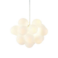 HÄNGELEUCHTE Bartali, Weiß/Silber, 40cm - Silberfarben, Glas (40/40/30cm) - KOSILUM
