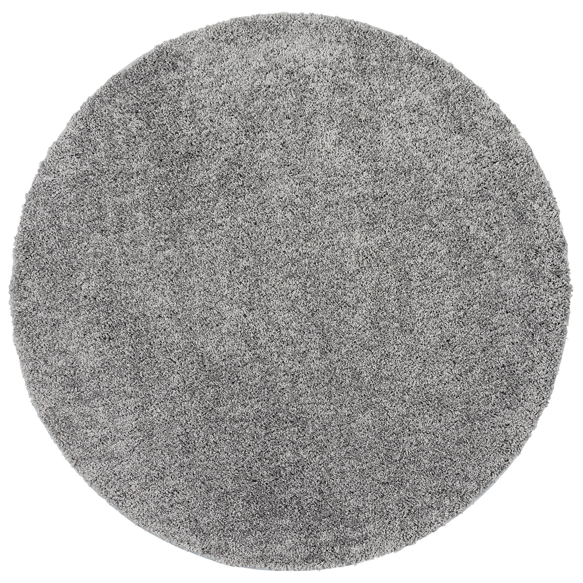 LUXUS HOCHFLOR LANGFLOR TEPPICH MILANO RUND - Grau, Textil (133/133cm) - Snapstyle