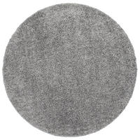 LUXUS HOCHFLOR LANGFLOR TEPPICH MILANO RUND - Grau, Textil (133/133cm) - Snapstyle