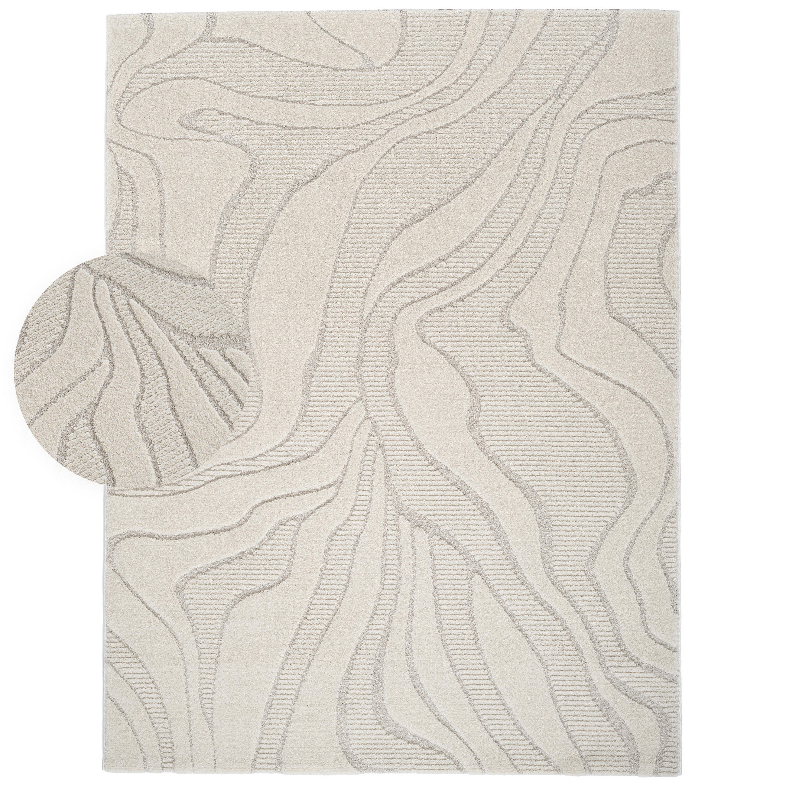 KURZFLORTEPPICH 240/330 cm Aura 702 - Creme, Textil (240/330cm) - Paco Home