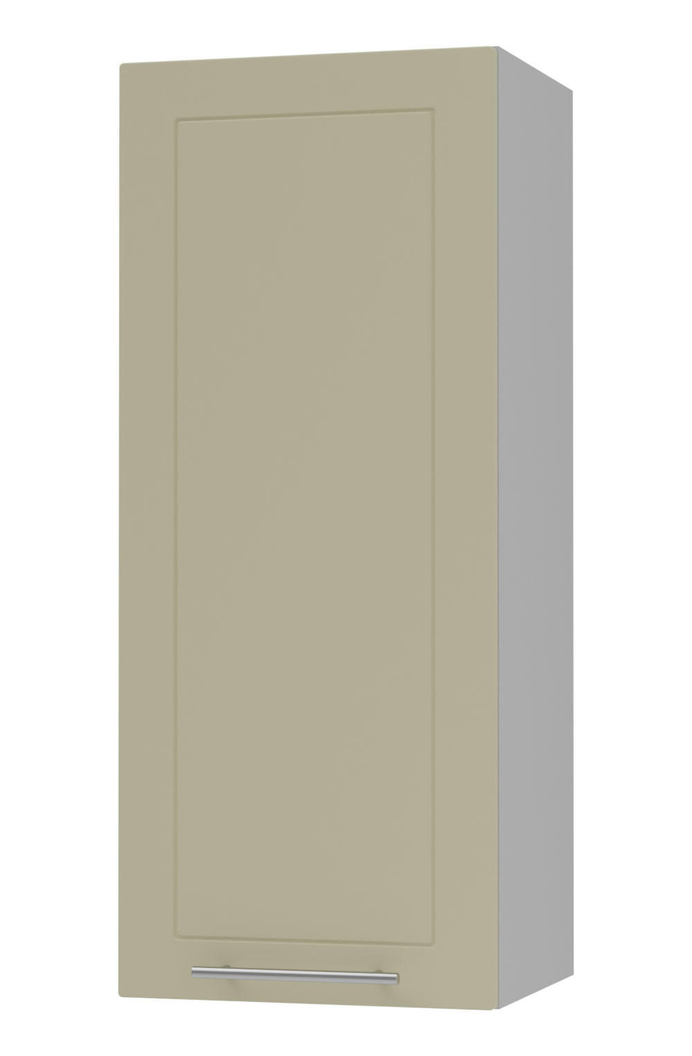 KÜCHENHÄNGESCHRANK Kvantum W4/40 Vanille Matt / Grau Matt 40 / 32,5 / 96cm - Creme/Grau, Holz/Holzwerkstoff (40/96/32.5cm) - Feldmann-Wohnen