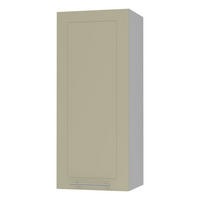 KÜCHENHÄNGESCHRANK Kvantum W4/40 Vanille Matt / Grau Matt 40 / 32,5 / 96cm - Creme/Grau, Holz/Holzwerkstoff (40/96/32.5cm) - Feldmann-Wohnen