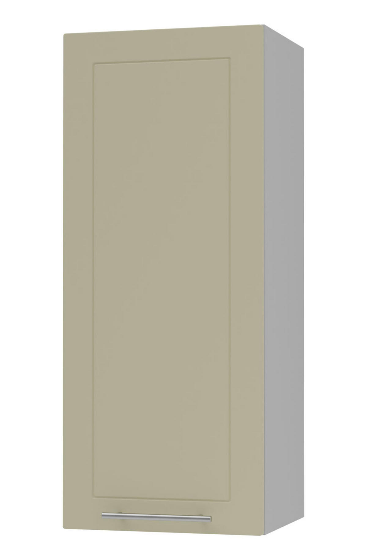 KÜCHENHÄNGESCHRANK Kvantum W4/40 Vanille Matt / Grau Matt 40 / 32,5 / 96cm - Creme/Grau, Holz/Holzwerkstoff (40/96/32.5cm) - Feldmann-Wohnen