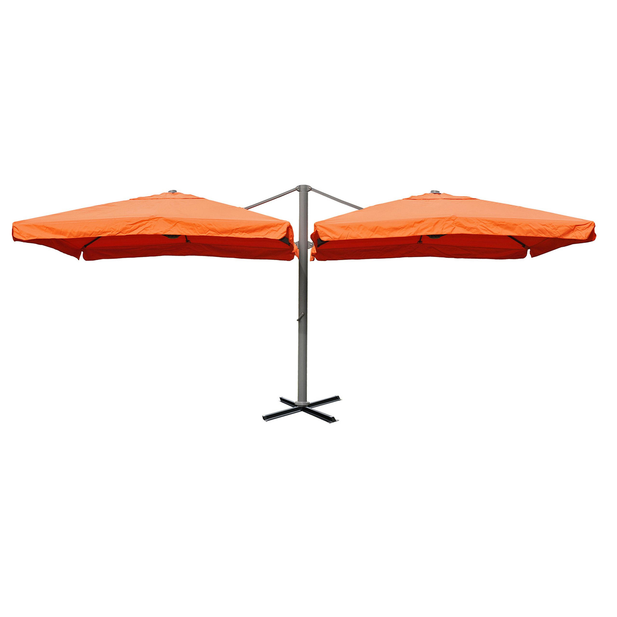 DOPPEL-AMPELSCHIRM Orange 297/620 cm - Orange, Metall (620/297cm) - MCW