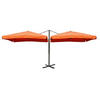 DOPPEL-AMPELSCHIRM Orange 297/620 cm - Orange, Metall (620/297cm) - MCW