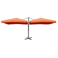 DOPPEL-AMPELSCHIRM Orange 297/620 cm - Orange, Metall (620/297cm) - MCW