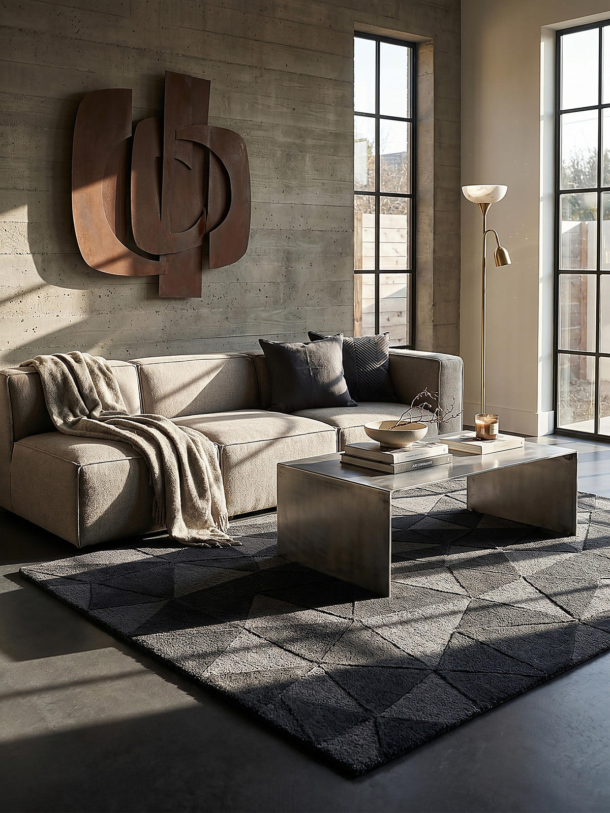WOLLTEPPICH DEBEN 200/290 cm - Anthrazit, Textil (290/200cm) - KADIMA DESIGN