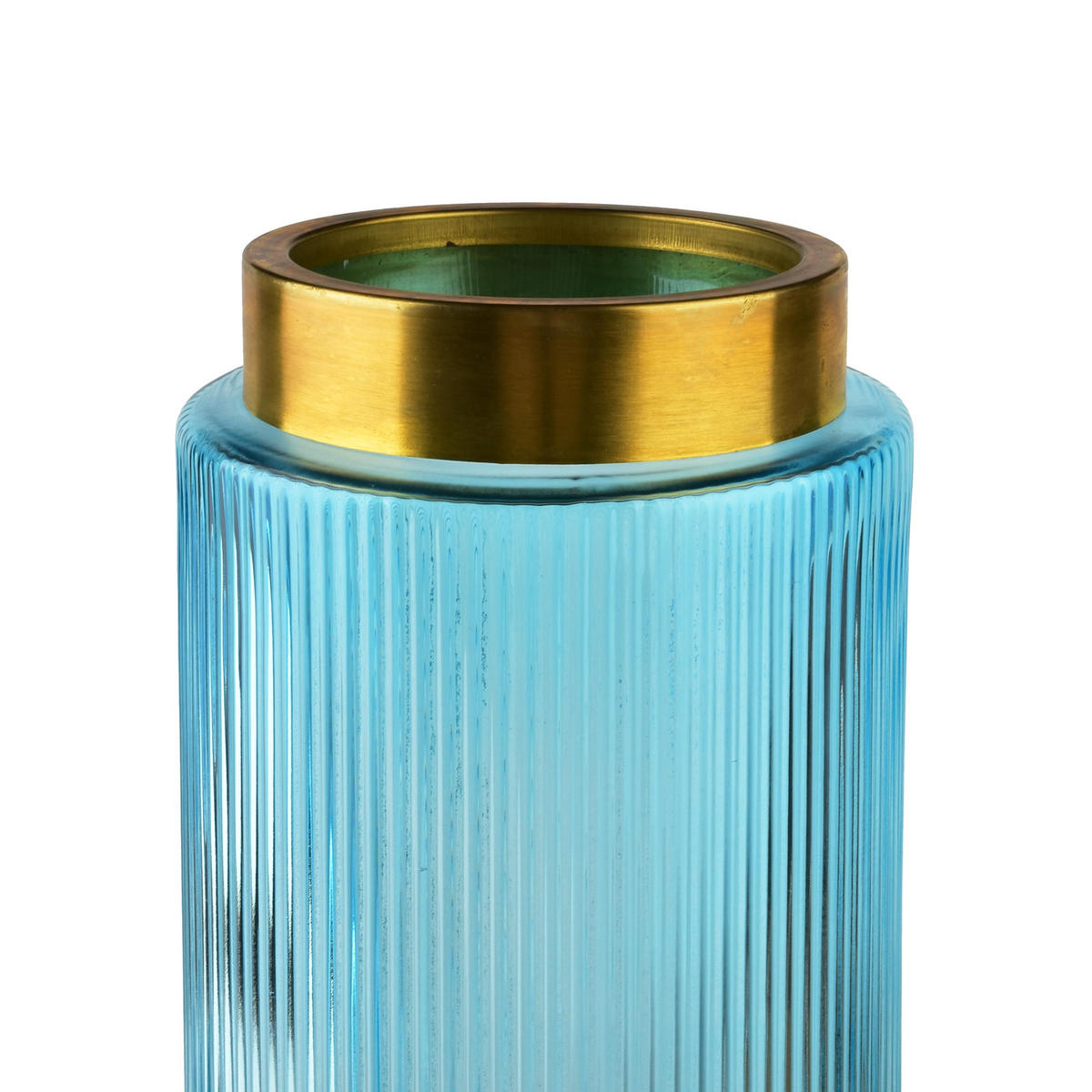 VASE Serenite Blau 15/15/25 cm Glas - Blau, Glas (25cm) - Mondex