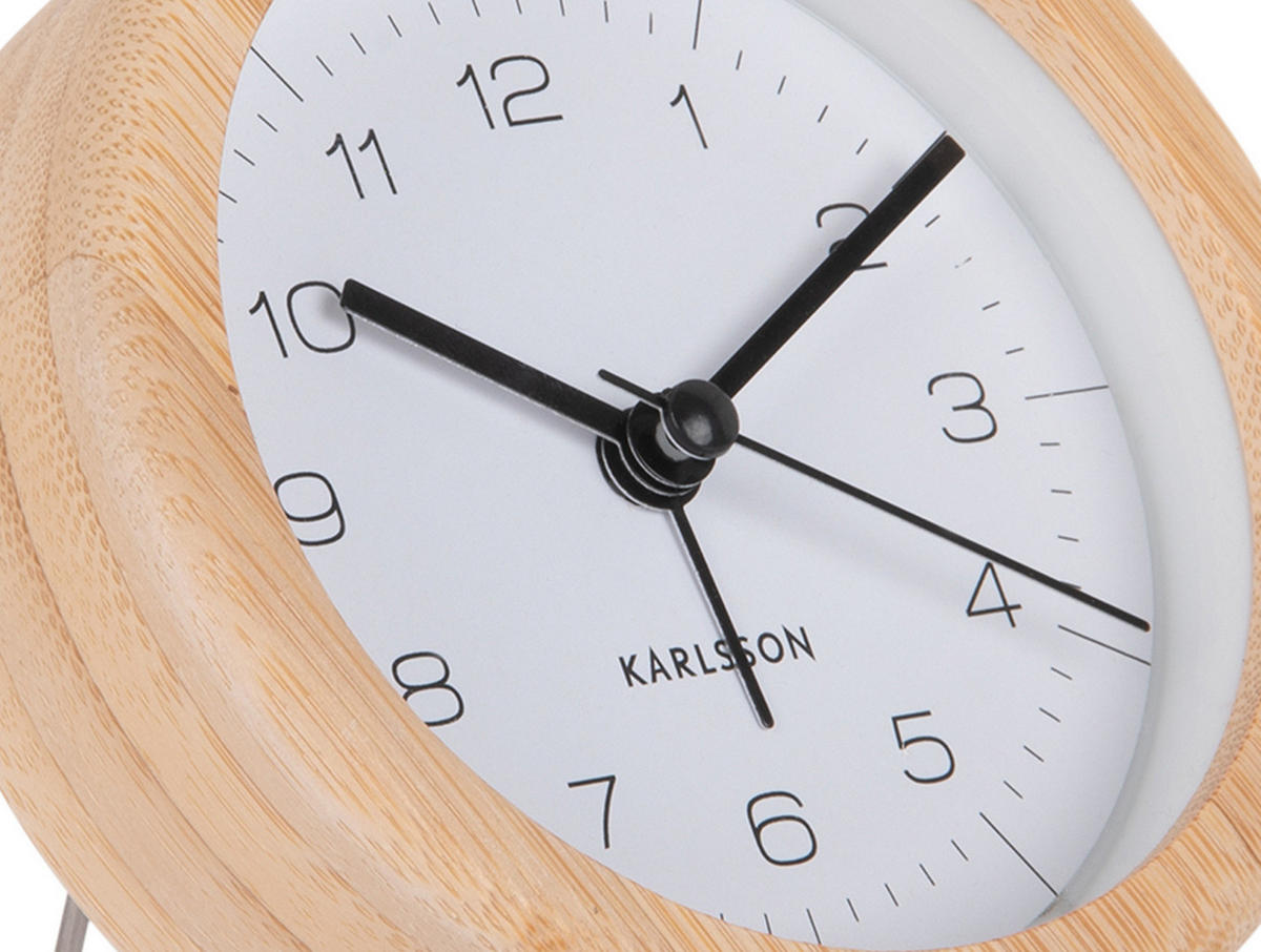 WECKER Bambusgehäuse Neat Ø 10 cm - Weiß, Naturmaterialien (10/10/4.3cm)