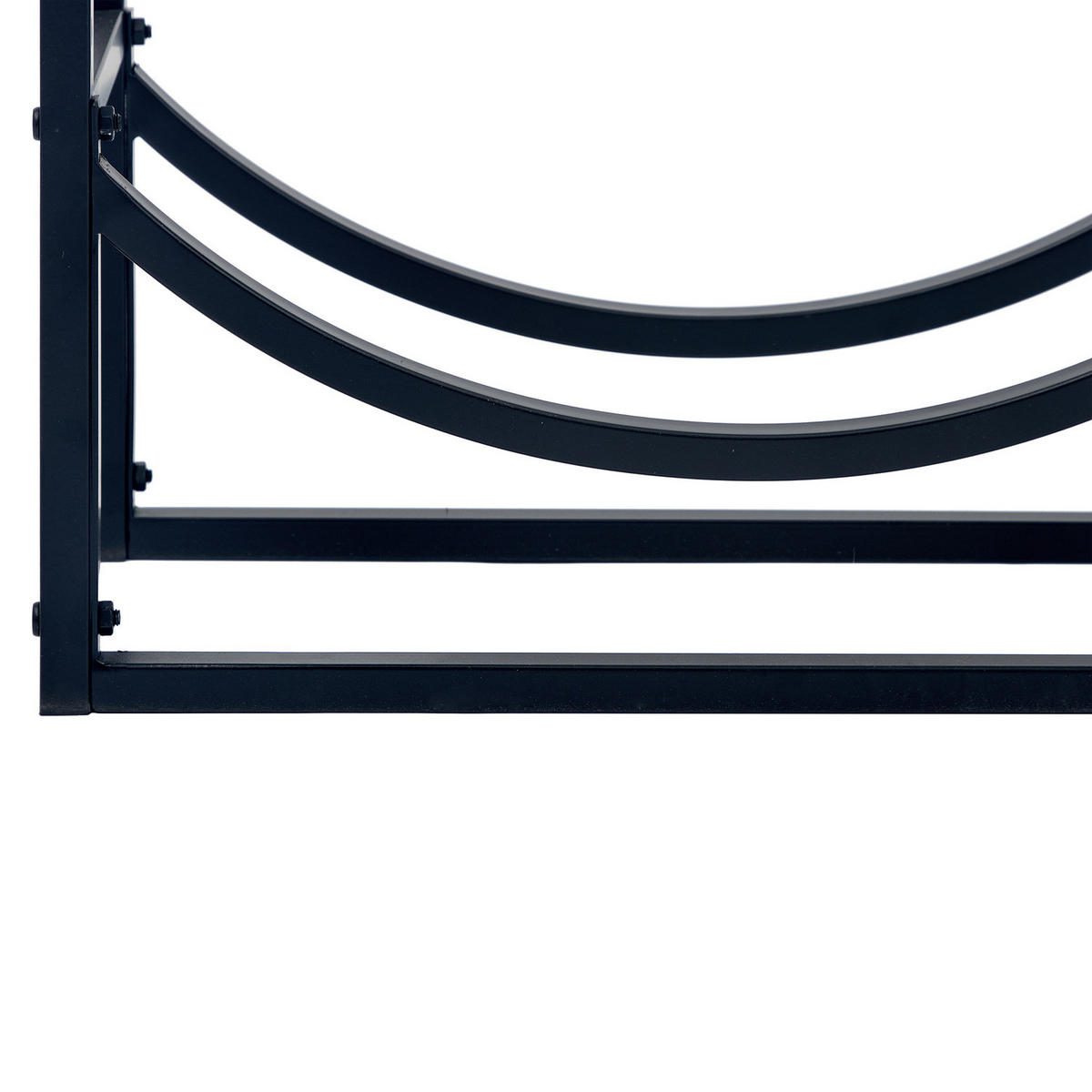 FEUERHOLZ-REGAL - Metall - Schwarz - Schwarz, Metall (46/75/20cm) - home24