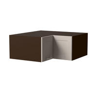 ECKAUFSATZSCHRANK Oslo W14/90/36 Lava / Kaschmir Matt 90 / 90 / 36cm - Kaschmir/Dunkelgrau, Holz/Holzwerkstoff (90/36/90cm) - Feldmann-Wohnen