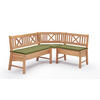 ECKBANK Deborah 204 x 135 x 87 Massivholz Buche lackiert/Grün - Buchefarben/Grün, Holz (204/135cm) - 58aufmkessel