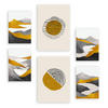 POSTER Set Mit 6 Zykloidale Natur In Kulissen Abstracts Ästhetische Dekorative Gemälde Für Ihr Wohnzimmer, Schlafzimmer, Zuhause A3 & A4 Rahmenlos - Klar, Papier (29/3cm) - Nacnic