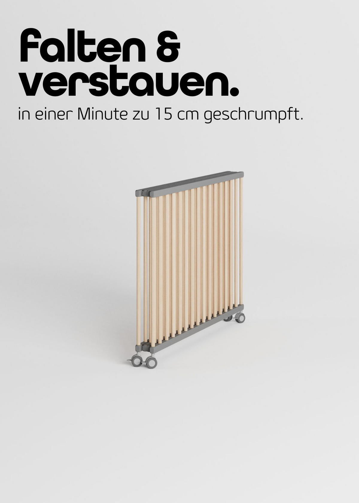LAUFGITTER 100x100 cm faltbar mit Matratze - grau/natur - Naturfarben/Grau, Holz (100/74/100cm) - Sämann – make a difference.