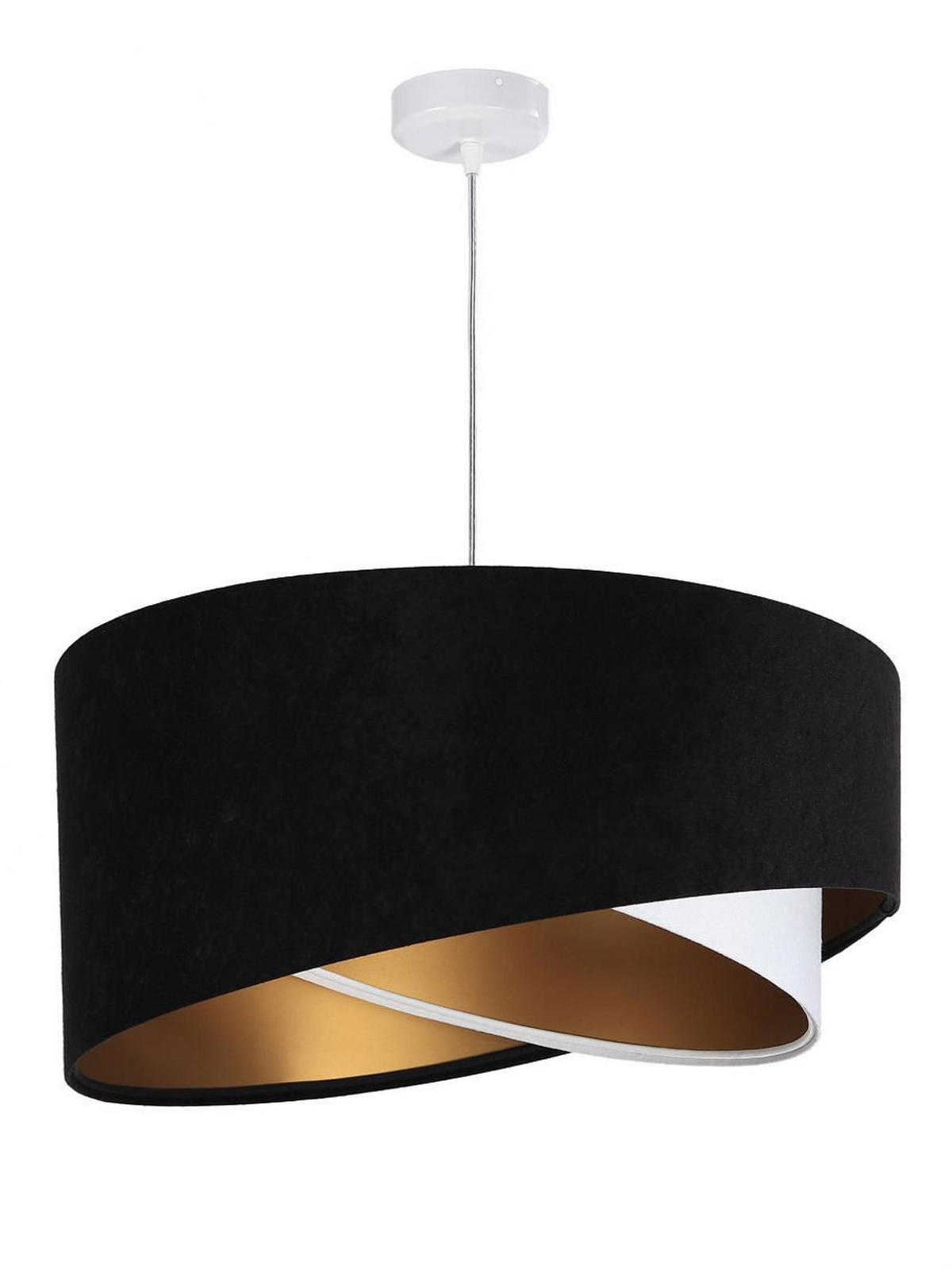 HÄNGELEUCHTE Schwarz 50/23 cm - Weiß, Kunststoff (50/1.3/23cm) - ONZENO