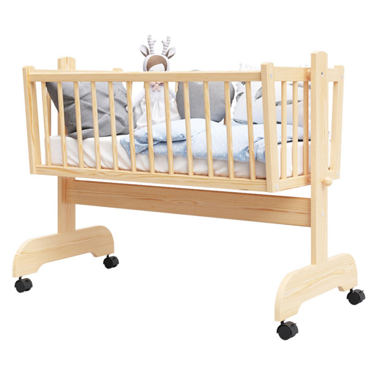 BABYWIEGE Emilie, Inklusive Matratze Holz - Kieferfarben, Holz (40/90cm) - Premiers Moments