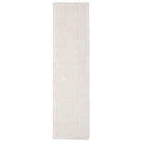 TEPPICH aus Wolle DEBEN in Elfenbein, mit Schachbrettmuster, 60 x 230 cm - Beige, Textil (60/230cm) - KADIMA DESIGN