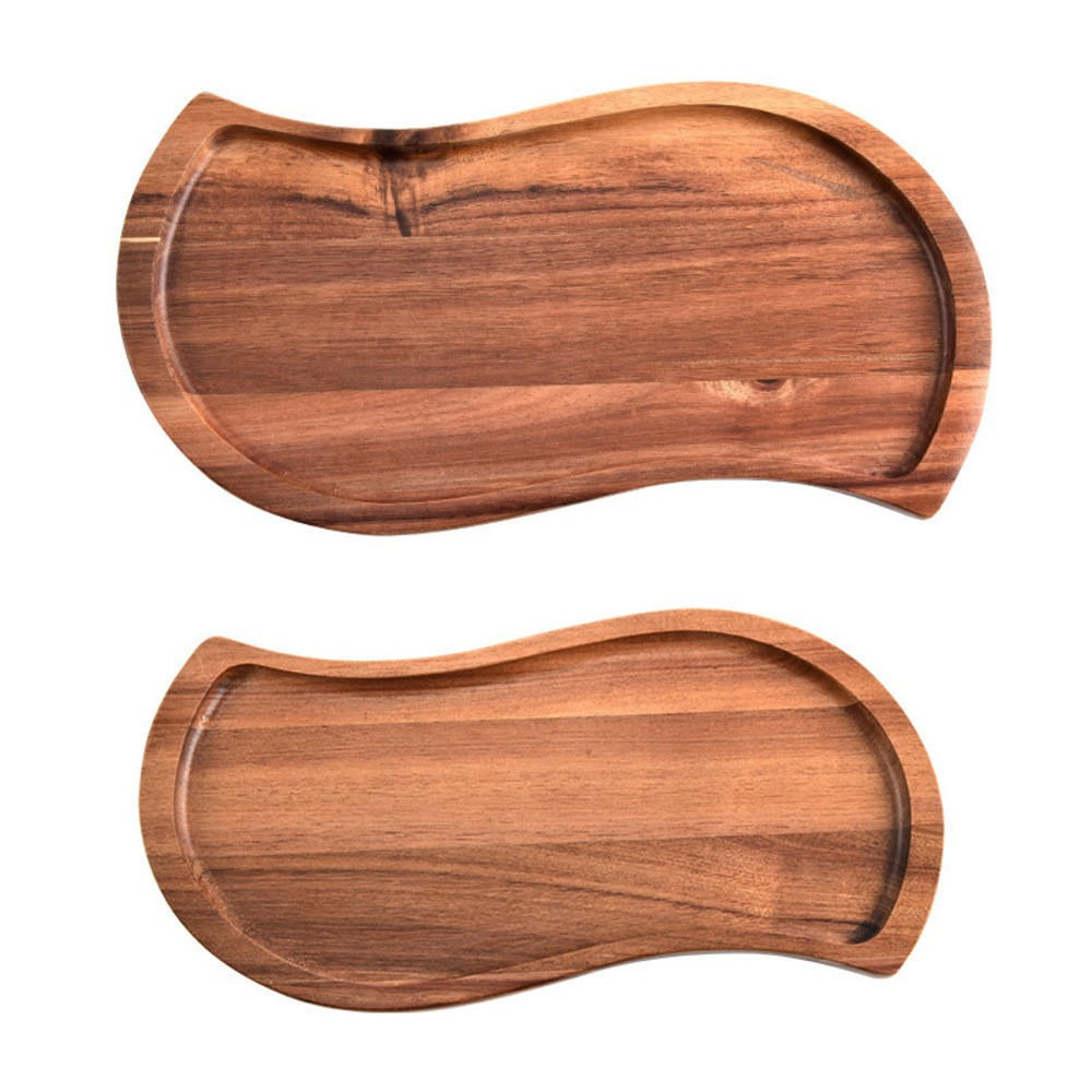 TABLETT, braun, Holz, S-förmig (Groß: 34 × 18,5 cm + Klein: 30 × 14 cm) - Braun, Holz (18.5/2/34cm) - Authentics