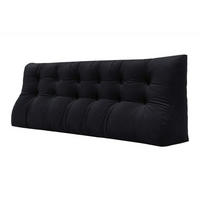 RÜCKENKISSEN Körperkontur Samtlook Schwarz 180 cm - Schwarz, Textil (55/180cm) - Vercart