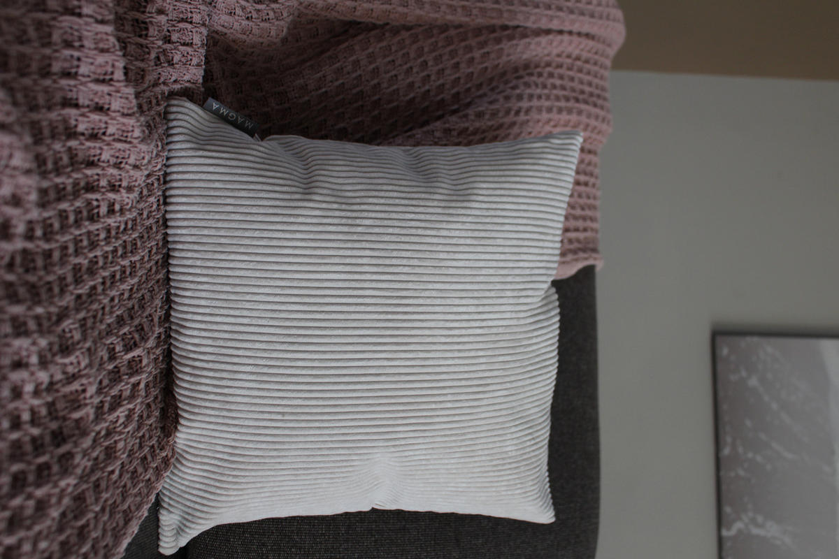 KISSENHÜLLE Inga Cord Look natur - Beige, Textil (40/40cm) - Magma Heimtexx