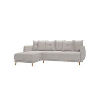ECKSOFA Chroma Beige Luxusmicrofaser - Ecru/Beige, Holz/Textil (238/170cm) - S-Style Möbel