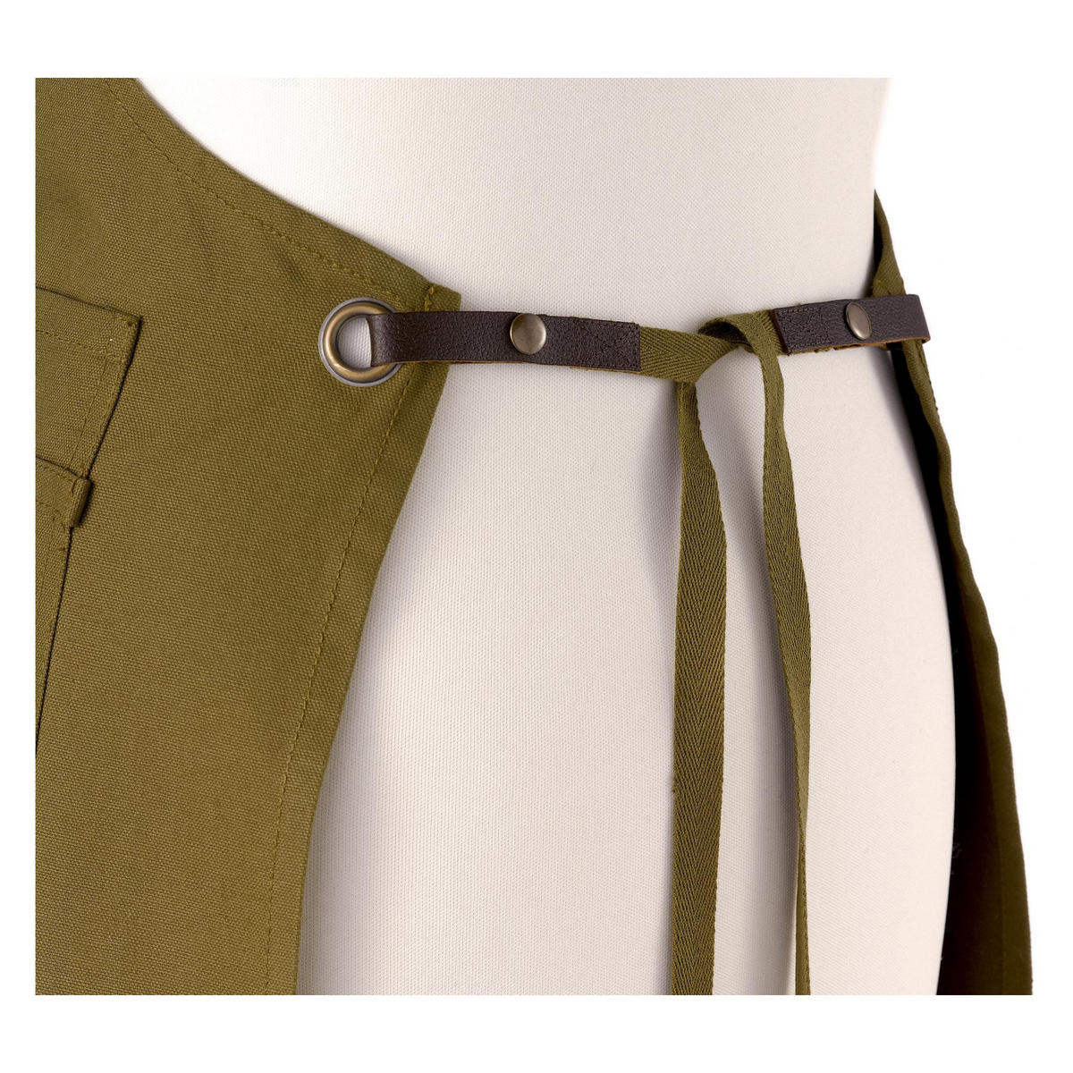 KÜCHENSCHÜRZE Léo khaki 70 x 90 cm - Grün, Textil (70/90cm) - Winkler