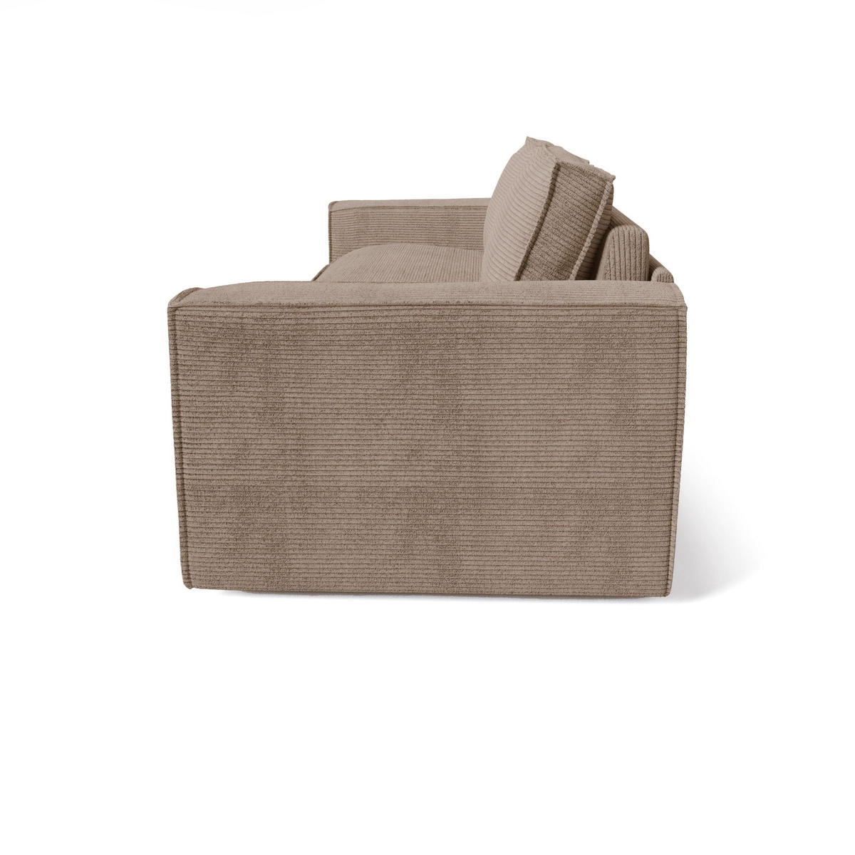SCHLAFSOFA EXPRESS Dunlopillo Kordstoff taupe 160 cm - Taupe, Textil (234/90/100cm) - Sia Home
