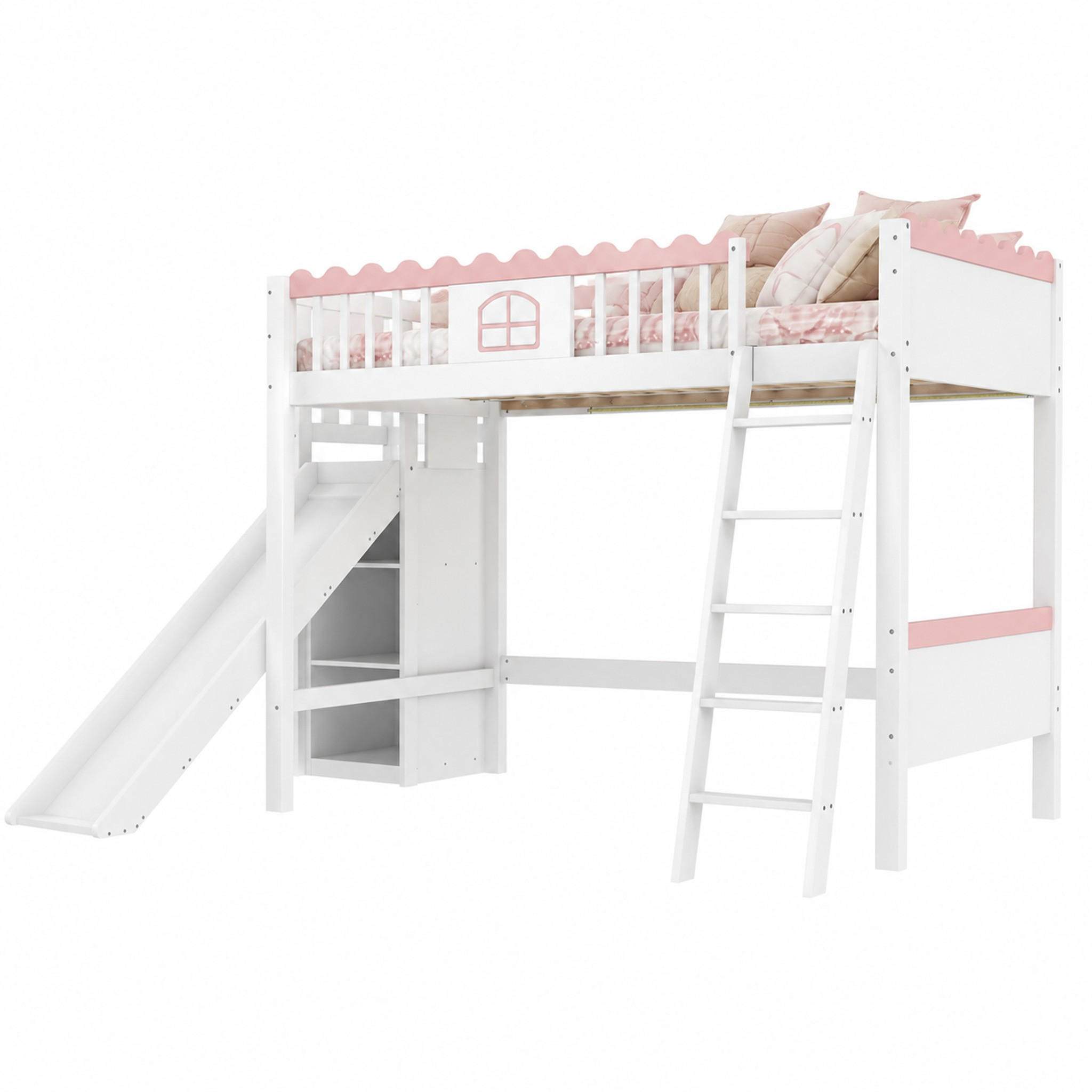 Meubliv Hochbett Weiß 90x200 cm