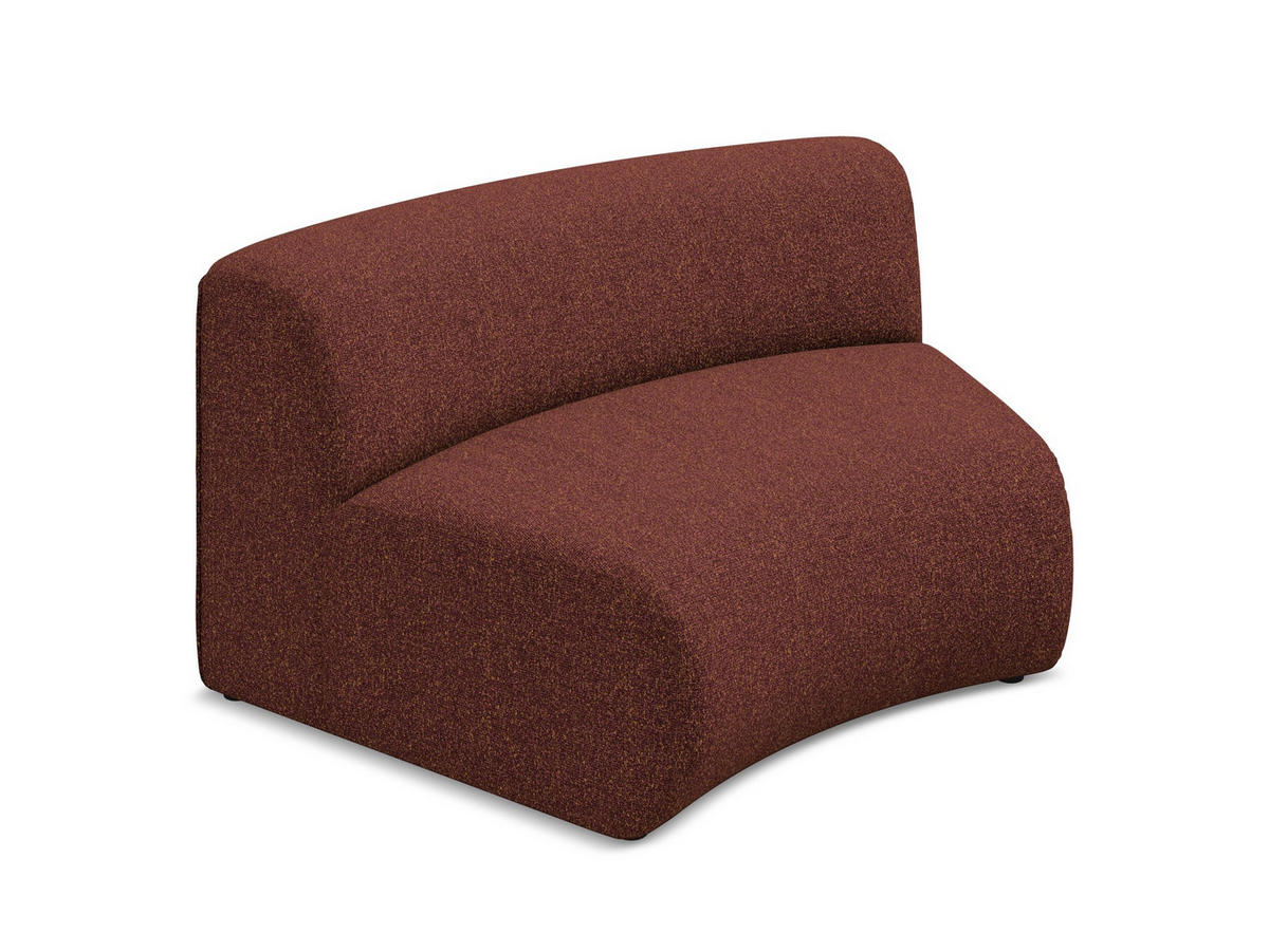 SOFAELEMENT Strukturstoff Stoff Rot - Bordeaux/Rot, Kunststoff/Textil (147/70/89cm) - Makamii
