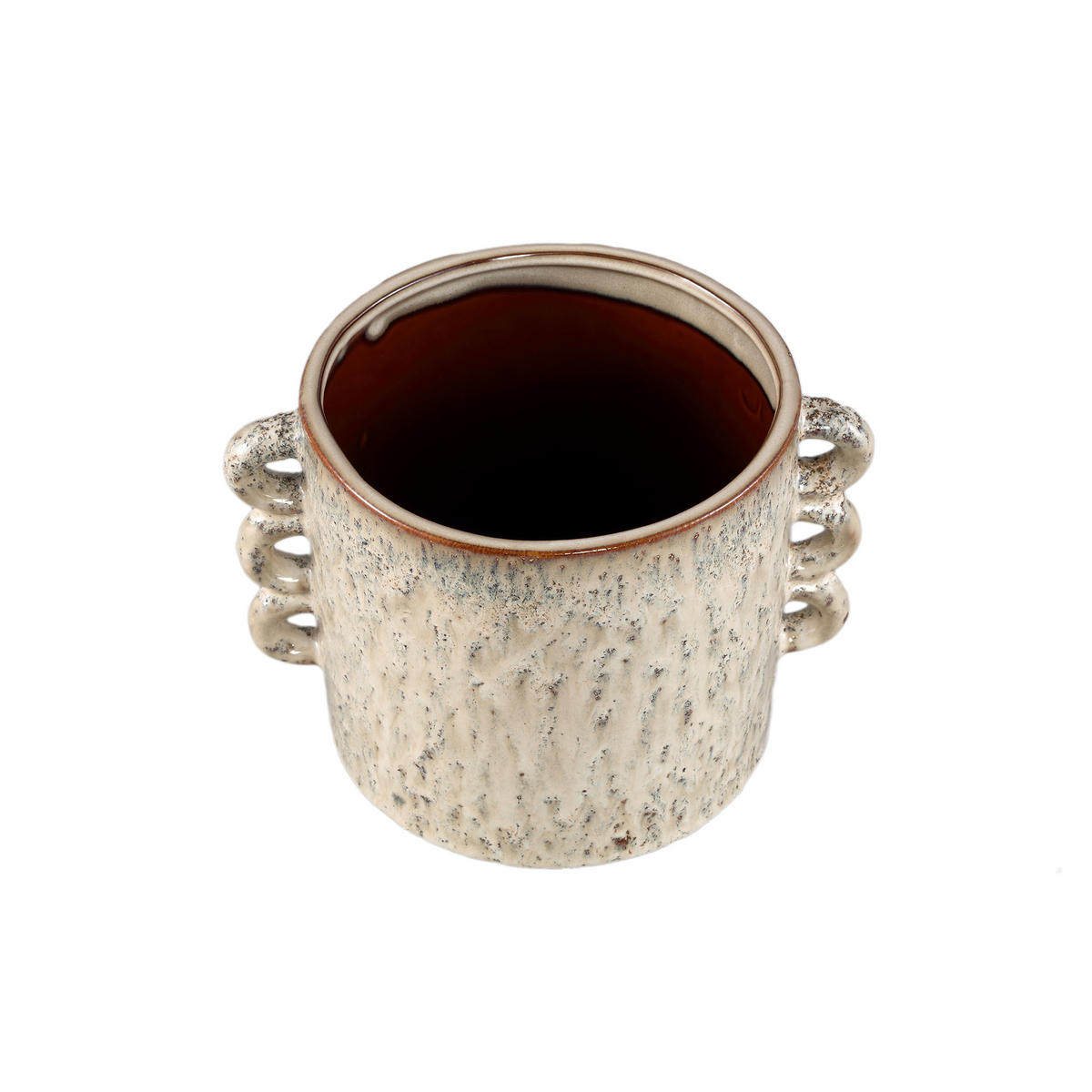 TOPF Nowreen Beige 22/17/17cm - Beige, Keramik (17cm) - PTMD Collection