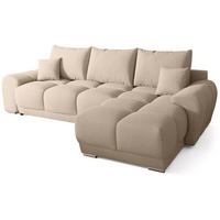 ECKSOFA Nubes mit Schlaffunktion Hellbraun - Hellbraun/Silberfarben, Kunststoff/Textil (290/180cm) - Bromarkt
