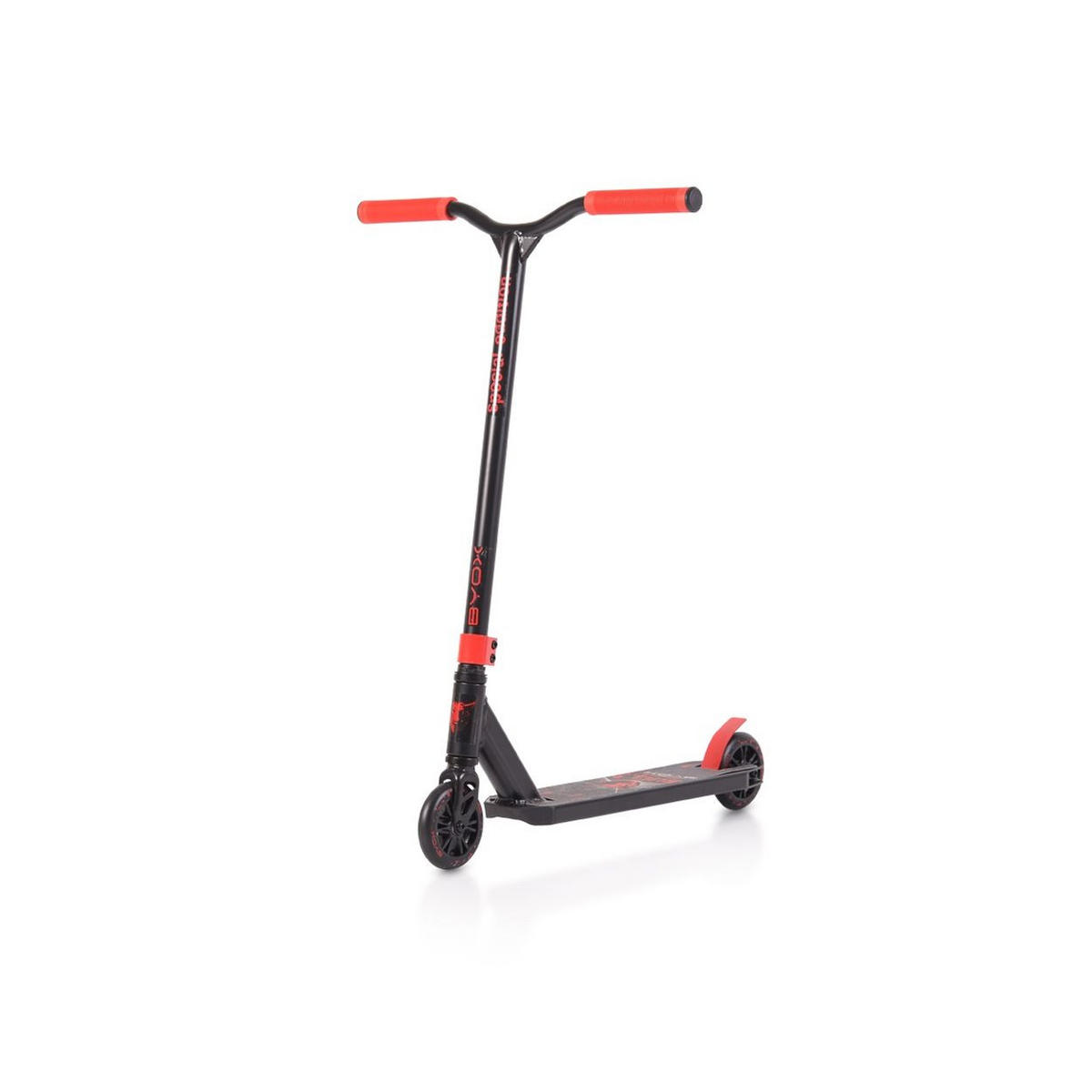 KINDERROLLER Bull schwarz PU-Räder, ABEC-7, Lenker 360° drehbar, Bremse, bis 100 kg - Schwarz, Metall (68/55/85cm)