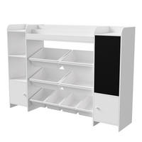 KINDERREGAL 8 Boxen 3 Fächer Spielzeugregal weiß - Weiß, Holz (30/94.5/137cm) - LEBENLANG