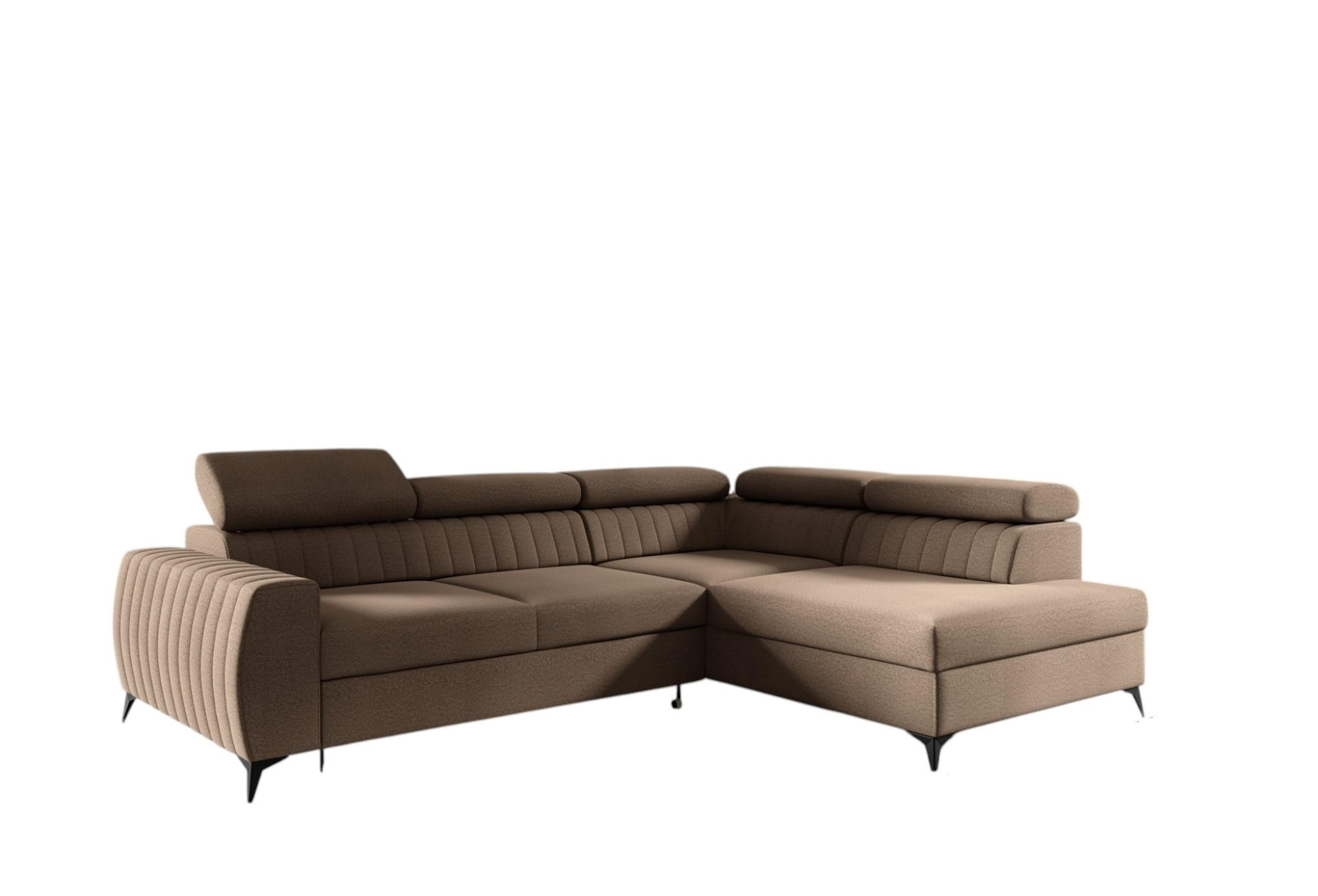 ECKSOFA Toronto - Braun, Holzwerkstoff/Textil (270/200cm) - Fun Möbel