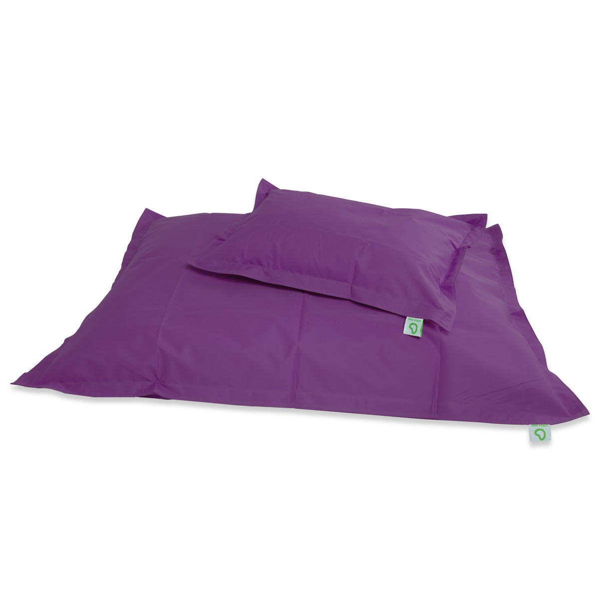 SITZSACK XXL 2er Set "Square" + "BeBi" - Lila, Textil (140/25/180cm) - Green Bean