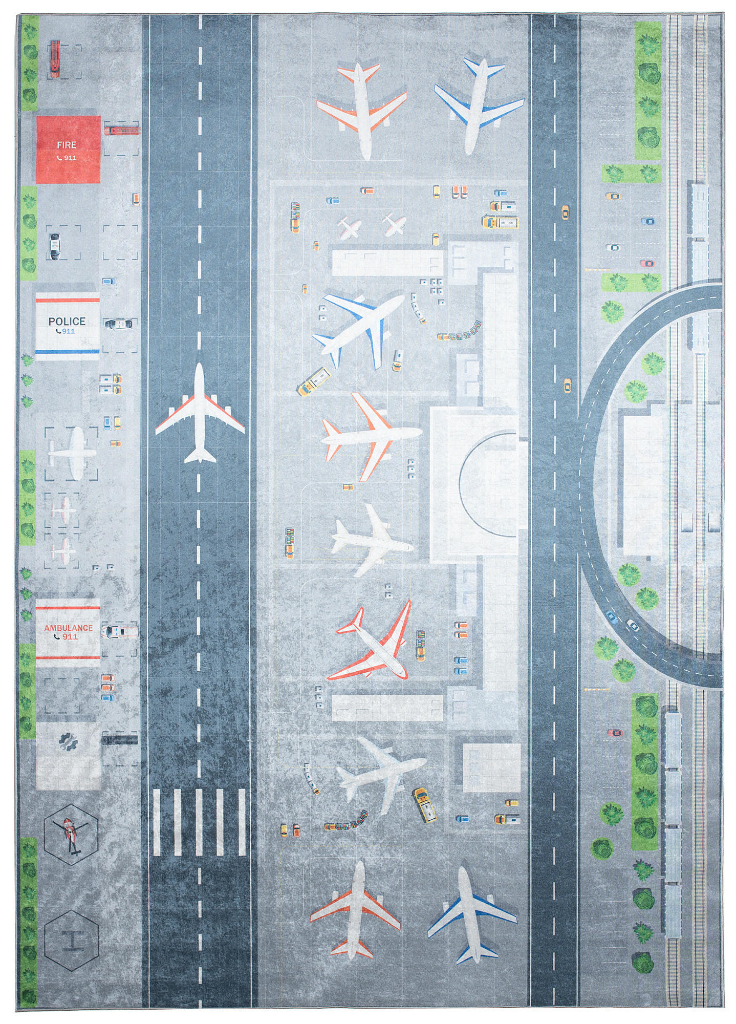 TEPPICH EMMA Grau 120/170 cm - Grau, Kunststoff (120/170cm) - Tapiso