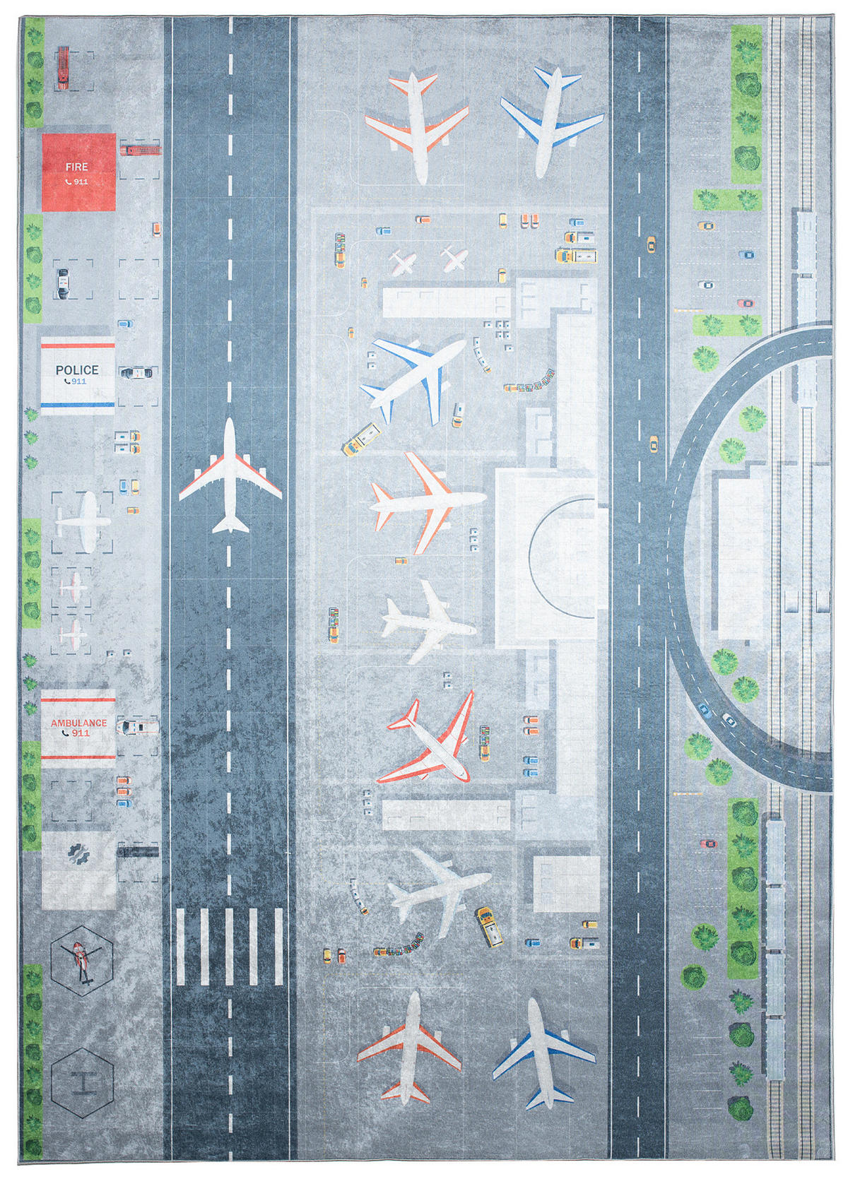 TEPPICH EMMA Grau 120/170 cm - Grau, Kunststoff (120/170cm) - Tapiso