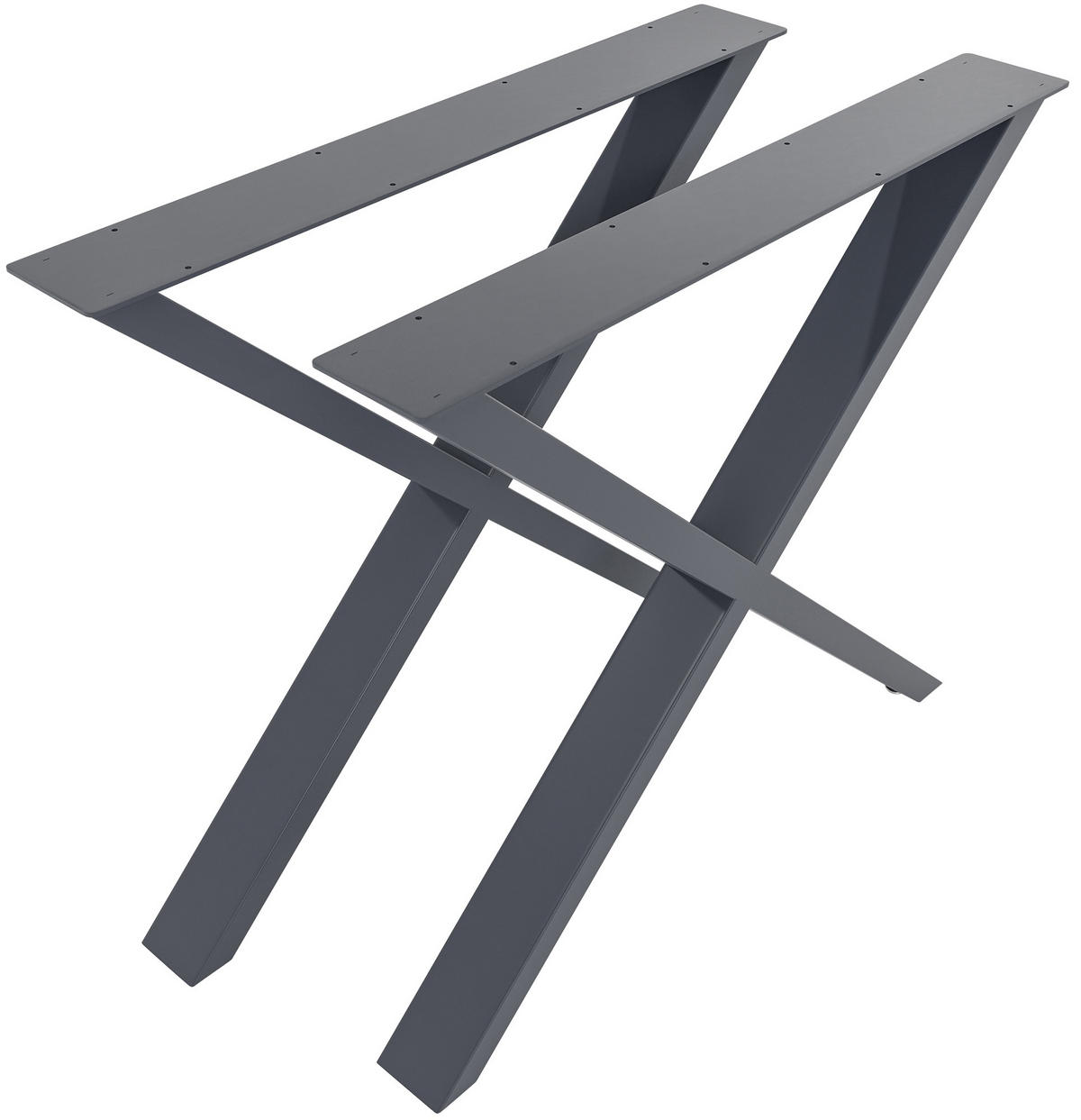 TISCHBEIN 2er Set Metall grau - Grau, Metall (8/72/70cm) - CLP