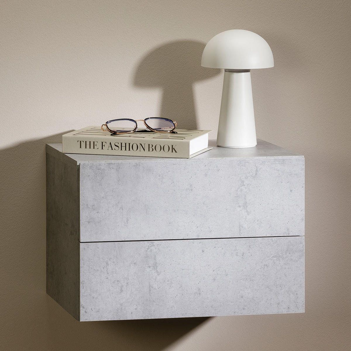 HÄNGENDER NACHTTISCH ANNI - Grau, Holzwerkstoff (42/29/30cm) - CARO-Möbel