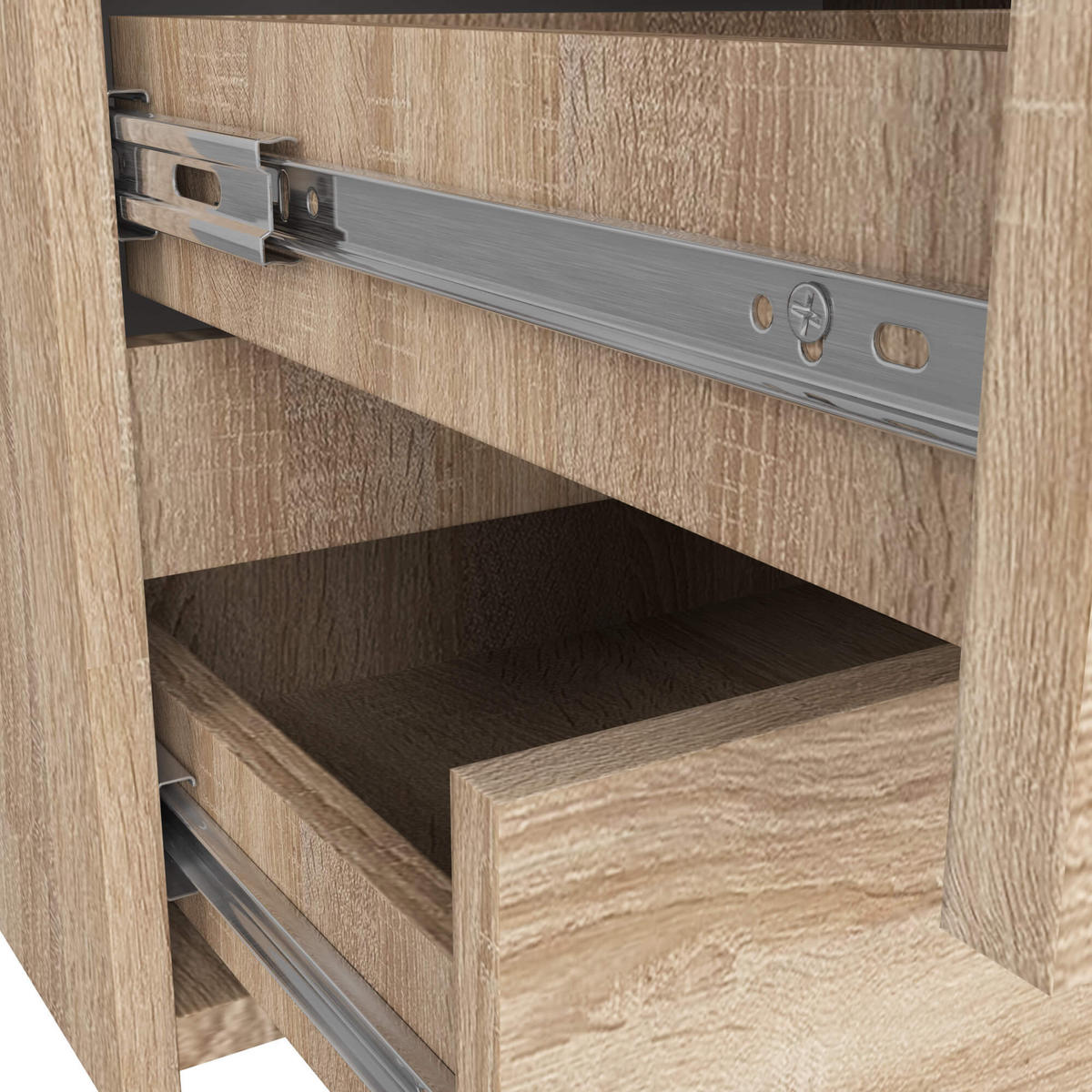 KOMMODE Eiche Sonoma 57/100/35 - Sonoma Eiche, Holzwerkstoff (100/57/35cm) - RAUMHIRSCH FURNITURE