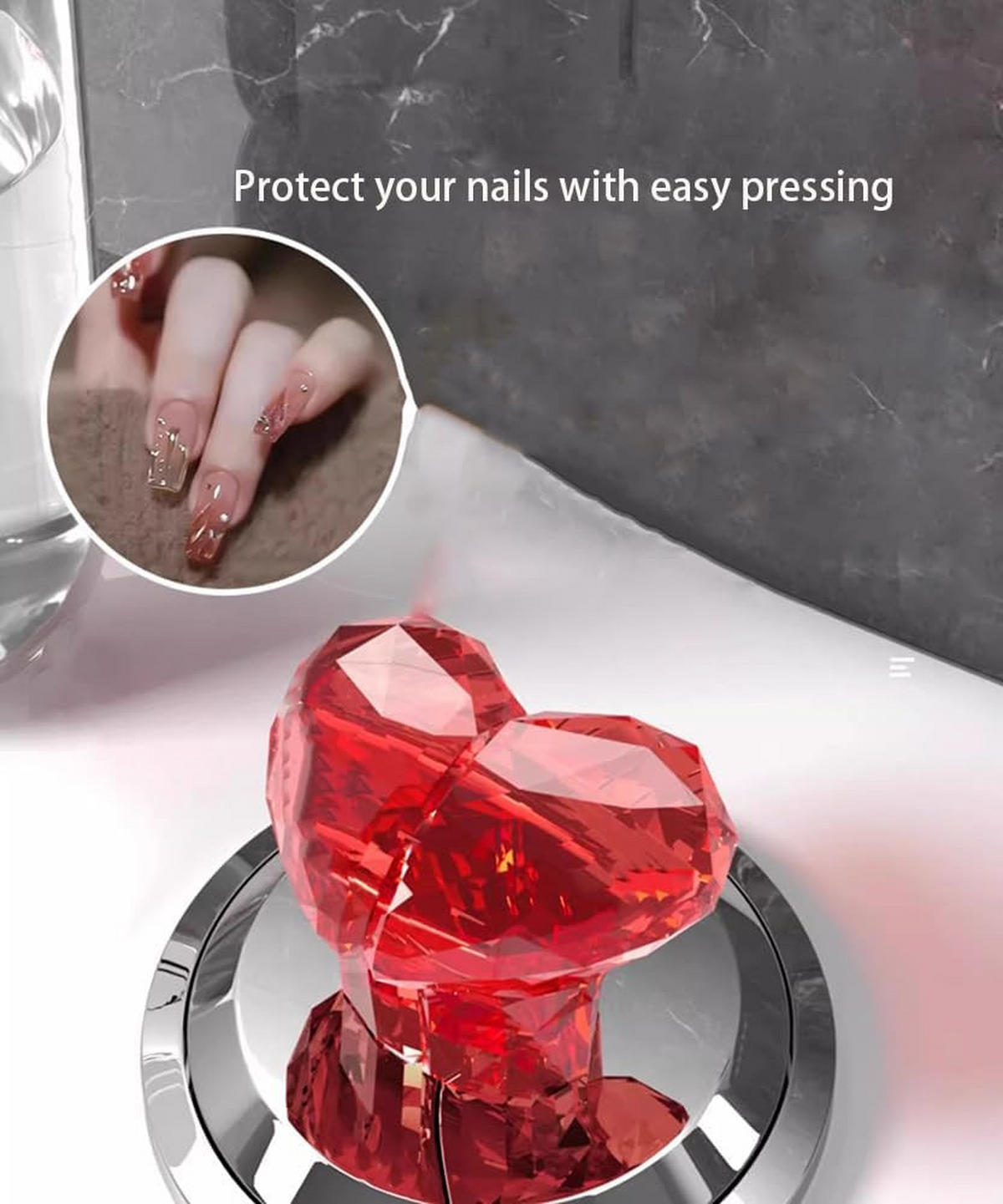 WC-SPÜLTASTE, Rot,4.8/3.6/2.7cm,2er-Pack - Rot, Kunststoff (4/4/10cm)