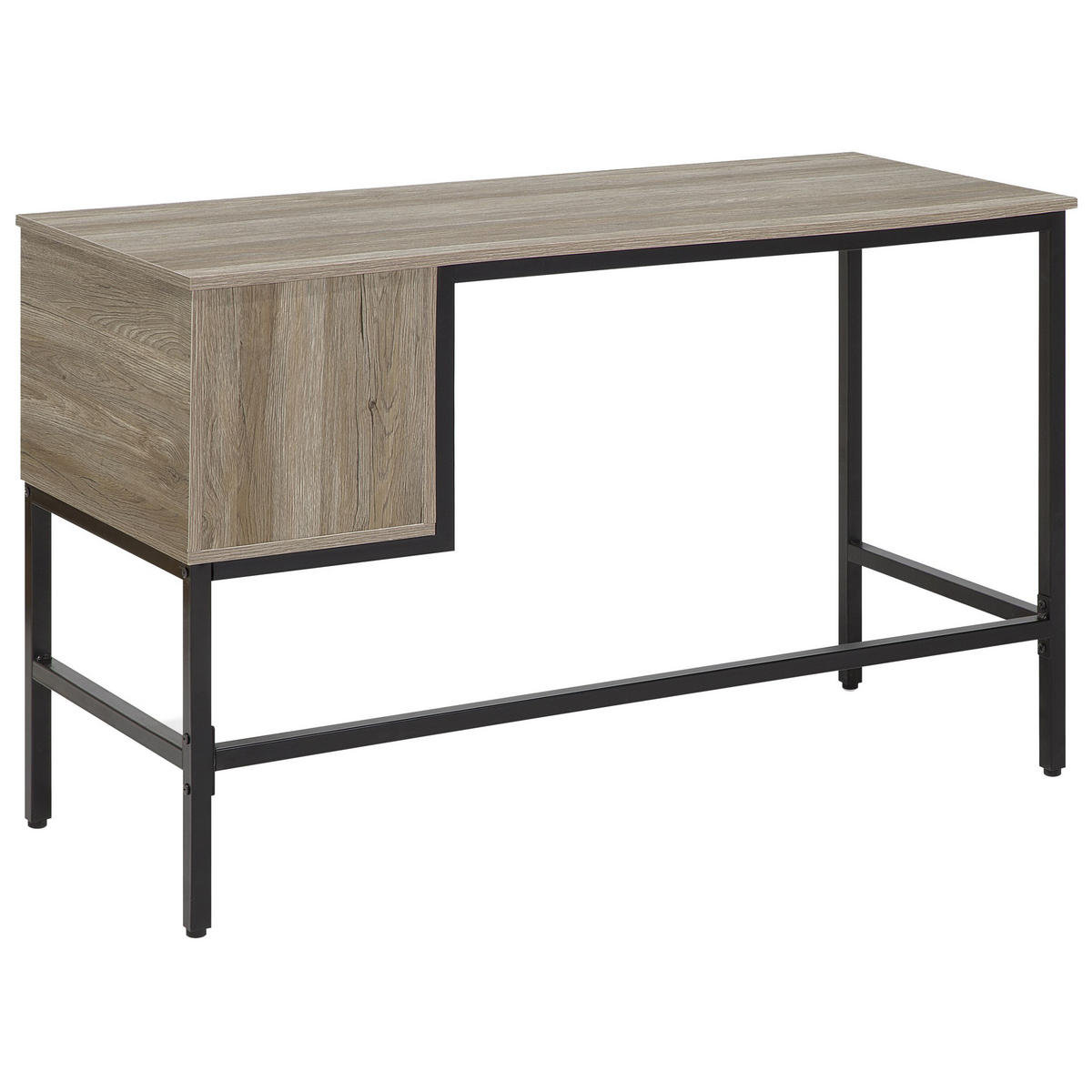 SCHREIBTISCH heller Holzfarbton 120/48/76 cm Grant - Hellgrau, Holzwerkstoff (48/120/76cm) - Beliani
