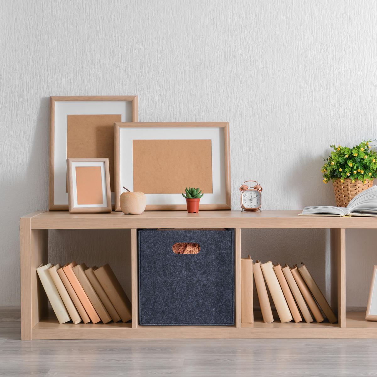 FILZKORB - Anthrazit, Textil (30/30/30cm) - Relaxdays