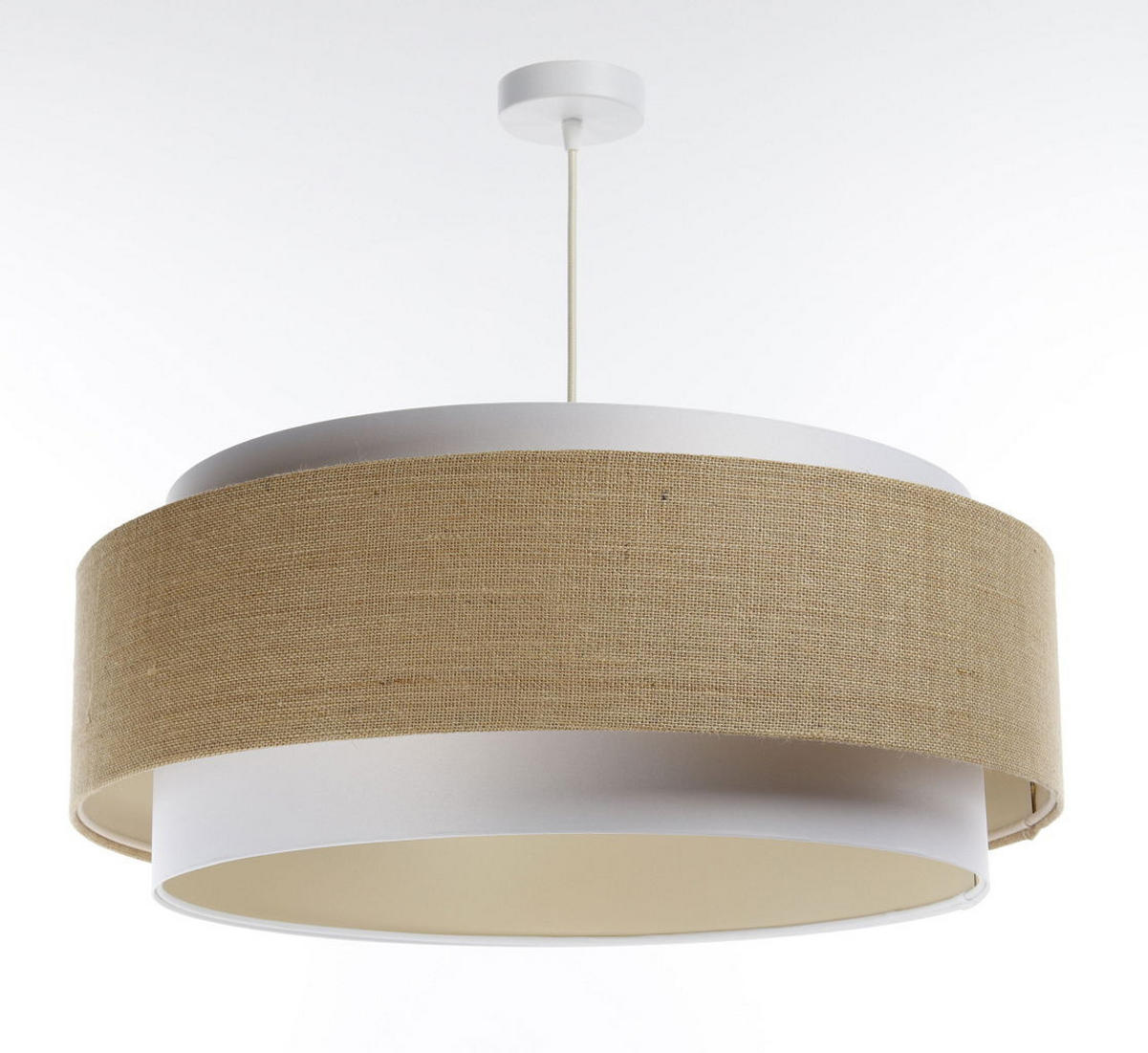 HÄNGELEUCHTE Beige 60/25 cm - Beige, Kunststoff (60/1/25cm) - ONZENO
