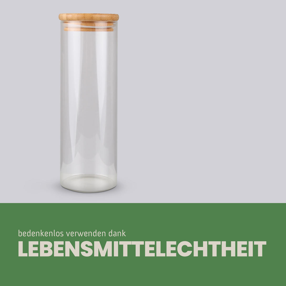 VORRATSGLAS mit Bambusdeckel - 500ml - Transparent, Glas (6/18/6cm) - Bestlivings