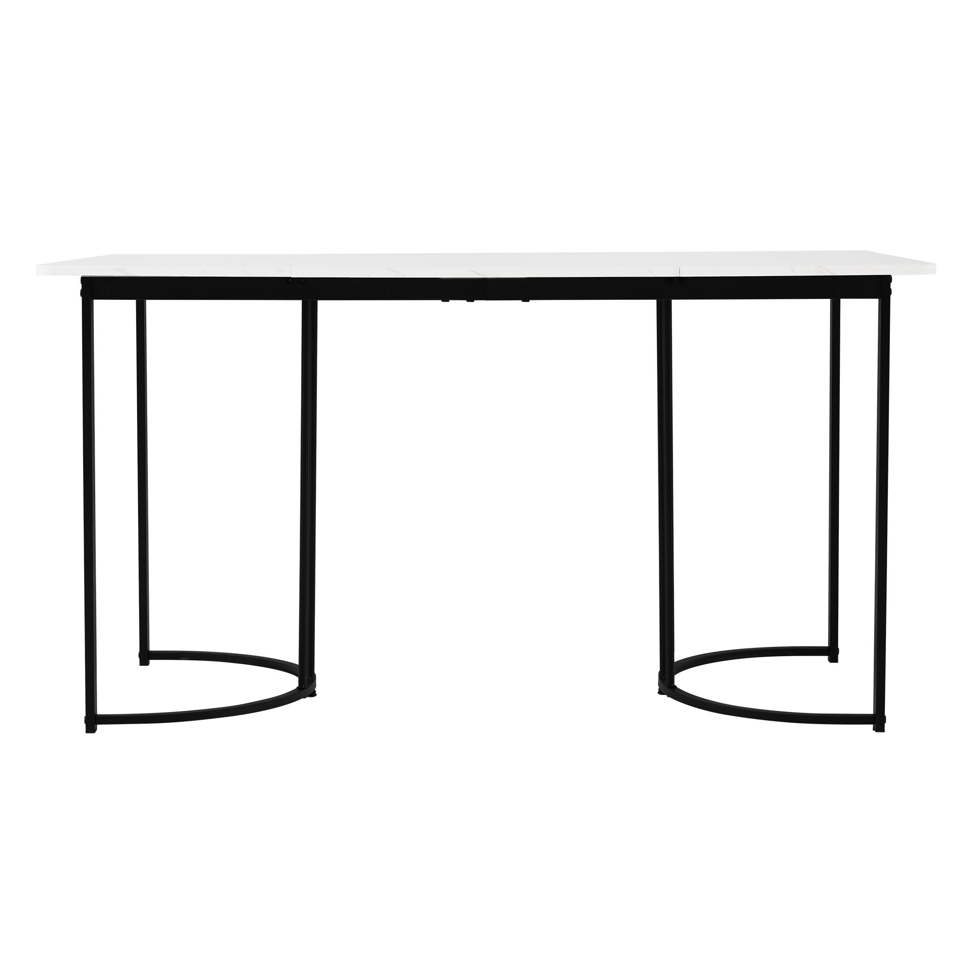ESSTISCH Marmoroptik Weiß/Schwarz 140/80/75 cm - Weiß, Holz (80/140/75cm) - PANGIVO