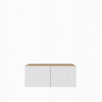 LOWBOARD VAREN 100/41/40 cm, Hängender TV-Schrank Eiche Artisan - Weiß/Eiche Artisan, Holzwerkstoff (100/41/40cm) - MASSENO