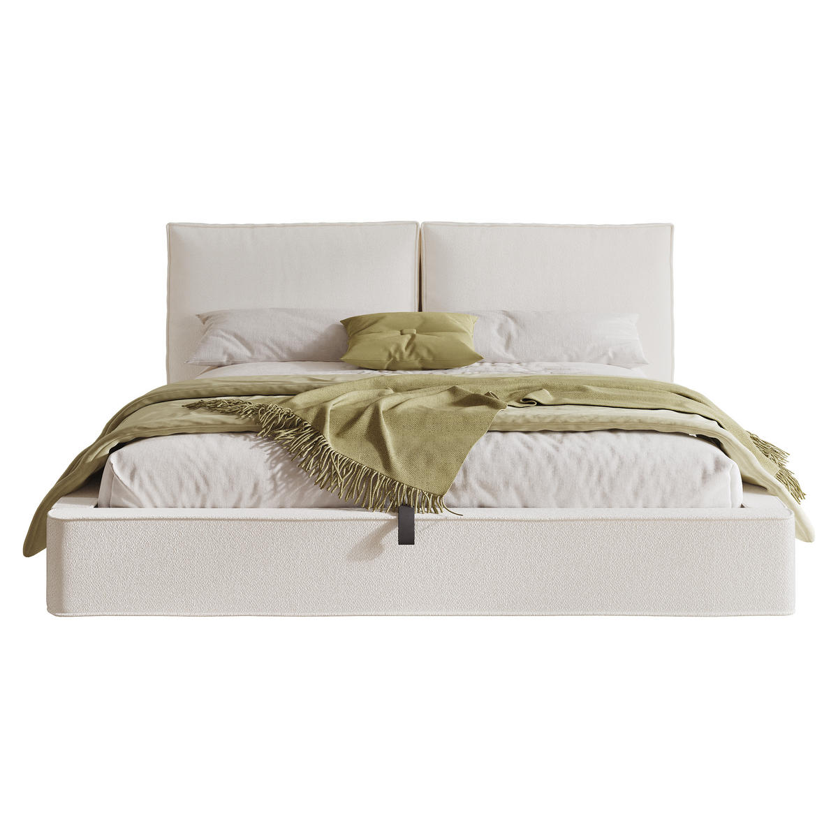 POLSTERBETT 180/200 cm in Beige mit Bettkasten Bouclé - Beige, Holzwerkstoff/Textil (180/200cm) - CHICFURN